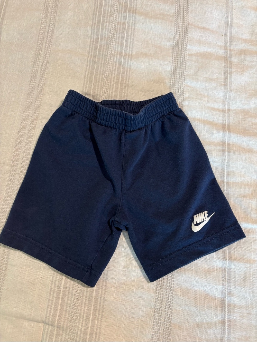 Nike Navy Athletic Shorts with White Swoosh